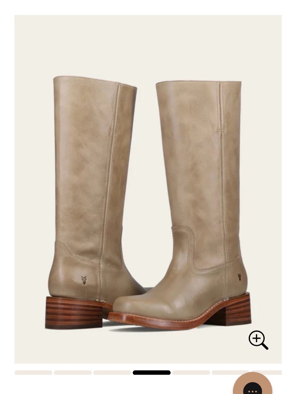 Frye Tall Leather Pull-On Boots in Taupe